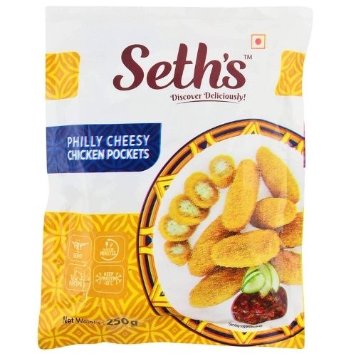 Seth’s Philly Cheesy Chicken Pockets, 250g